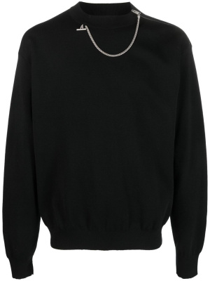 

Chain-detail crew-neck jumper, AMBUSH Chain-detail crew-neck jumper