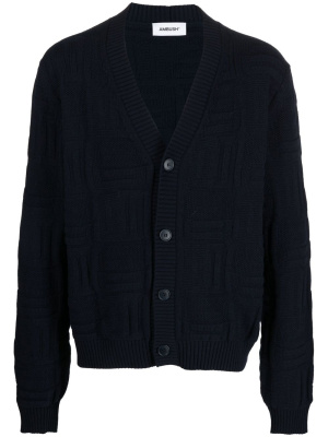 

Monogram-knit V-neck cardigan, AMBUSH Monogram-knit V-neck cardigan