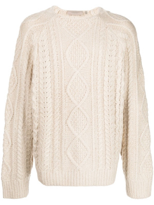 

Cable-knit cotton-blend jumper, FEAR OF GOD ESSENTIALS Cable-knit cotton-blend jumper