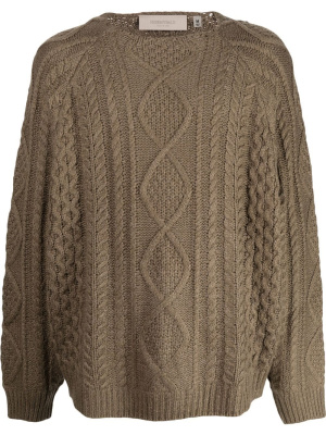 

Crew-neck cable-knit jumper, FEAR OF GOD ESSENTIALS Crew-neck cable-knit jumper