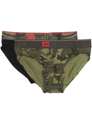 

Two-pack camouflage-print briefs, Diesel Two-pack camouflage-print briefs