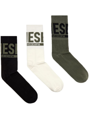

Logo-print socks pack of three, Diesel Logo-print socks pack of three