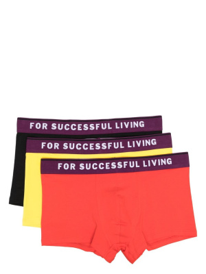 

Slogan-print set of three briefs, Diesel Slogan-print set of three briefs