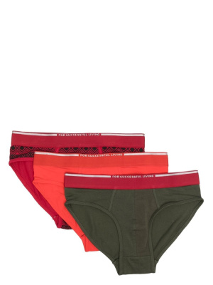 

Printed set of three briefs, Diesel Printed set of three briefs