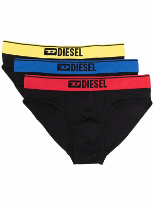 

Logo-waist briefs (set of three), Diesel Logo-waist briefs (set of three)