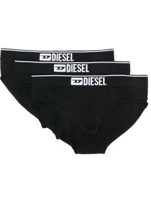 

Three-pack of logo-waist briefs, Diesel Three-pack of logo-waist briefs