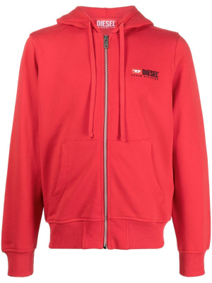 

Logo-patch zip-up hoodie, Diesel Logo-patch zip-up hoodie