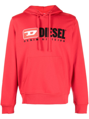 

Logo-patch cotton-blend hoodie, Diesel Logo-patch cotton-blend hoodie