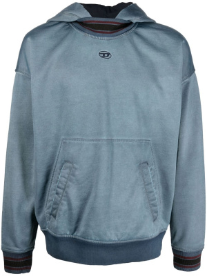

Embroidered-logo cotton hoodie, Diesel Embroidered-logo cotton hoodie