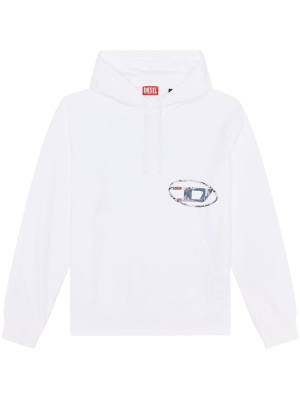 

Logo-print cotton hoodie, Diesel Logo-print cotton hoodie