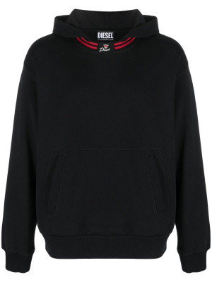 

Logo-print cotton hoodie, Diesel Logo-print cotton hoodie