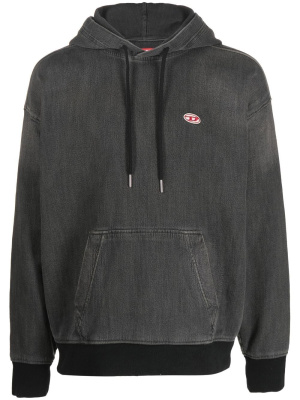 

Logo-patch long-sleeved hoodie, Diesel Logo-patch long-sleeved hoodie