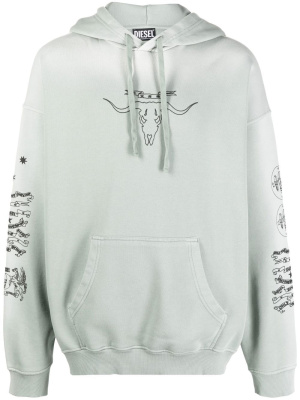 

Logo drawstring hoodie, Diesel Logo drawstring hoodie