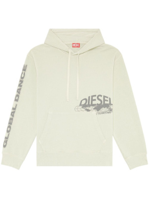 

Logo-print cotton hoodie, Diesel Logo-print cotton hoodie