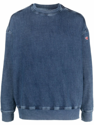 

D-Krib track denim sweatshirt, Diesel D-Krib track denim sweatshirt