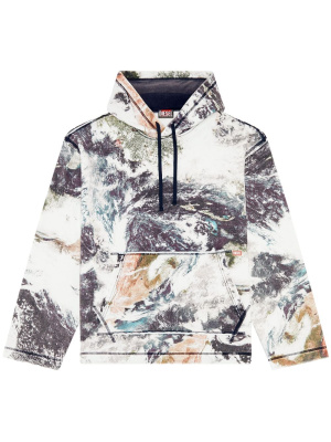 

Graphic-print long-sleeve hoodie, Diesel Graphic-print long-sleeve hoodie