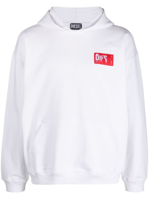 

Logo-patch long sleeves hoodie, Diesel Logo-patch long sleeves hoodie