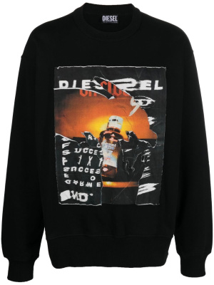 

Ripped graphic print sweatshirt, Diesel Ripped graphic print sweatshirt