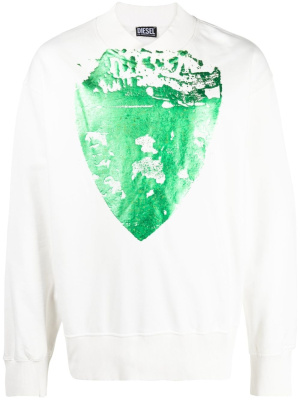 

MACKIS-G1 shield-print sweatshirt, Diesel S-MACKIS-G1 shield-print sweatshirt