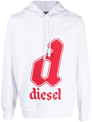 

Logo-print long-sleeve hoodie, Diesel Logo-print long-sleeve hoodie