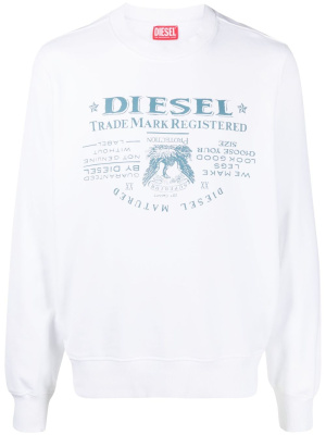 

Logo-print cotton sweatshirt, Diesel Logo-print cotton sweatshirt