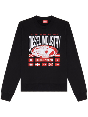 

Logo-print cotton sweatshirt, Diesel Logo-print cotton sweatshirt