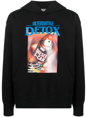 

Logo print cotton hoodie, Diesel Logo print cotton hoodie