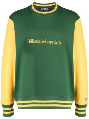

Logo-embroidered two-tone sweatshirt, Billionaire Boys Club Logo-embroidered two-tone sweatshirt