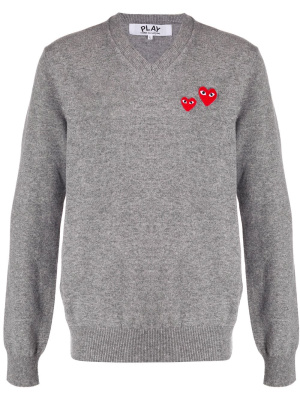 

Double heart patch jumper, Comme Des Garçons Play Double heart patch jumper
