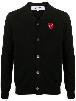 

Heart logo button-down cardigan, Comme Des Garçons Play Heart logo button-down cardigan