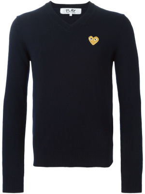 

Embroidered heart sweater, Comme Des Garçons Play Embroidered heart sweater