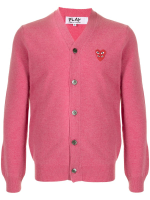 

V-neck buttoned cardigan, Comme Des Garçons Play V-neck buttoned cardigan
