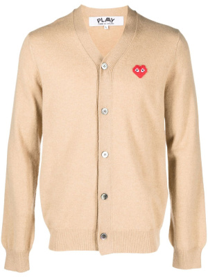 

Logo-embroidered cardigan, Comme Des Garçons Play Logo-embroidered cardigan