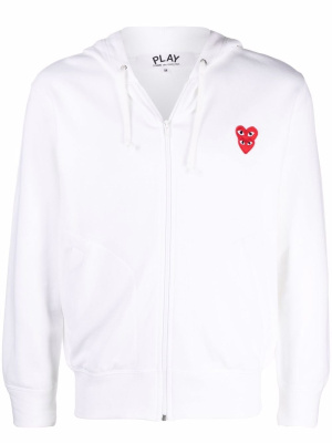 

Double-heart zipped hoodie, Comme Des Garçons Play Double-heart zipped hoodie