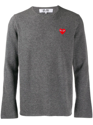 

Appliqué heart sweater, Comme Des Garçons Play Appliqué heart sweater