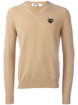 

Embroidered heart jumper, Comme Des Garçons Play Embroidered heart jumper
