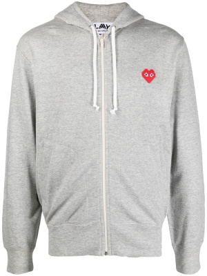 

Logo-patch zip-up hoodie, Comme Des Garçons Play Logo-patch zip-up hoodie