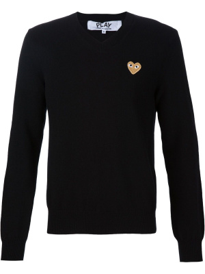 

Embroidered heart jumper, Comme Des Garçons Play Embroidered heart jumper
