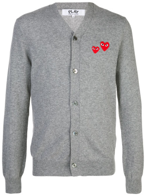 

Appliqué heart cardigan, Comme Des Garçons Play Appliqué heart cardigan