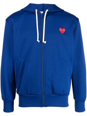 

Logo-embroidered zip hoodie, Comme Des Garçons Play Logo-embroidered zip hoodie