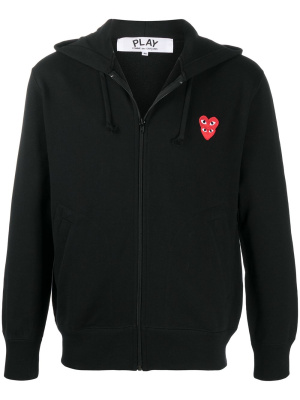 

Heart-embroidered zip-up hoodie, Comme Des Garçons Play Heart-embroidered zip-up hoodie