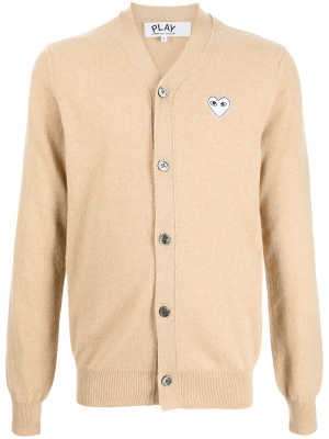 

Embroidered-logo wool cardigan, Comme Des Garçons Play Embroidered-logo wool cardigan