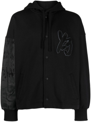 

Logo-patch organic cotton hoodie, Y-3 Logo-patch organic cotton hoodie