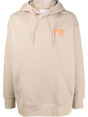 

Logo-print drawstring hoodie, Y-3 Logo-print drawstring hoodie