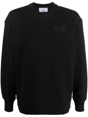 

Logo-print crew-neck sweatshirt, Y-3 Logo-print crew-neck sweatshirt