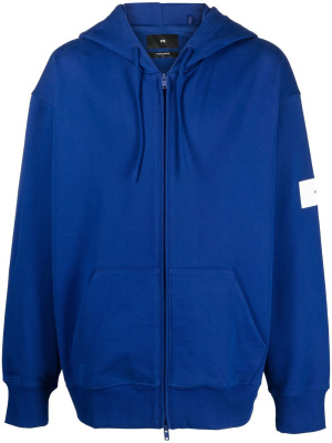 

Front zip-fastening cotton hoodie, Y-3 Front zip-fastening cotton hoodie
