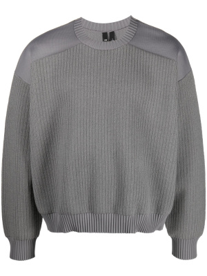 

Ribbed-panneling crew-neck jumper, Y-3 Ribbed-panneling crew-neck jumper