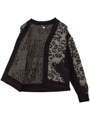 

Leopard-print button-up cardigan, Y-3 Leopard-print button-up cardigan