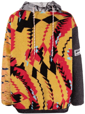 

Logo-patch patchwork hoodie, Aries Logo-patch patchwork hoodie