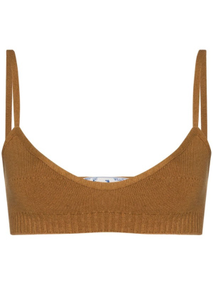 

Fine-knit strappy bralette, Off-White Fine-knit strappy bralette